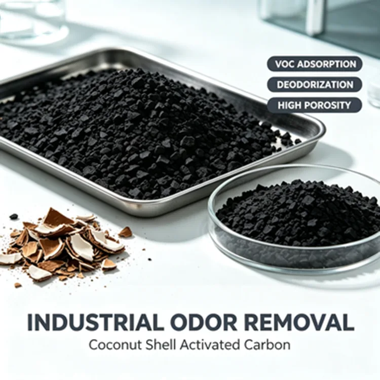 Carbon activat dezodorizant din coajă de nucă de cocos pentru utilizare în fabrică