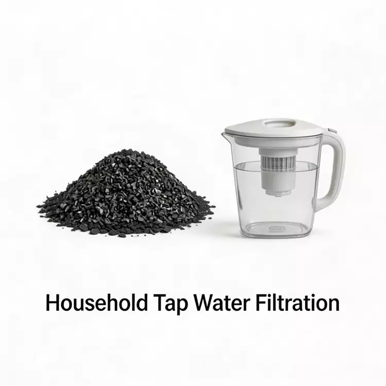 Filtrarea apei de la robinet Coaja de cocos Carbon activat